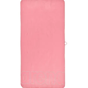 Toalla de gimnasio de microfibra arena Smart Plus - Rosa/Blanco