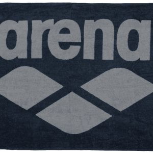 Toalla Piscina Algodón Suave arena - Azul Marino/Gris