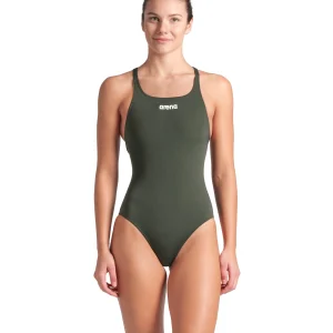 Bañador liso arena Performance para mujer Swim Pro Team Salvia Oscura - Ártico