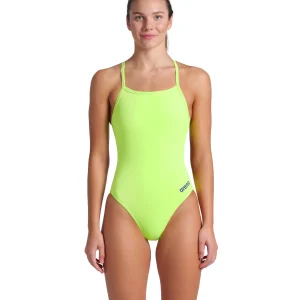 Bañador liso arena Performance para mujer Challenge Team Lima Ártica