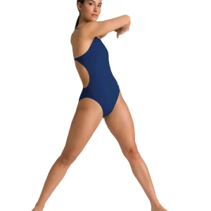 Bañador liso arena Performance para mujer Challenge Team - Royal/Blanco