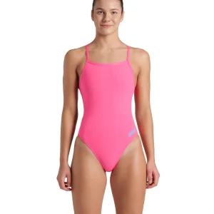 Bañador liso arena Performance para mujer Challenge Team - Rosa Impactante