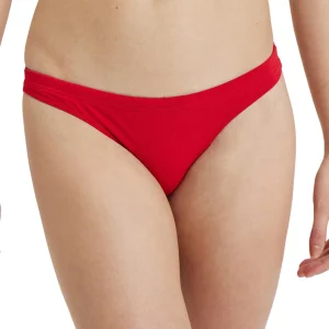 Braguita de bikini lisa arena Performance para mujer - Rojo Blanco