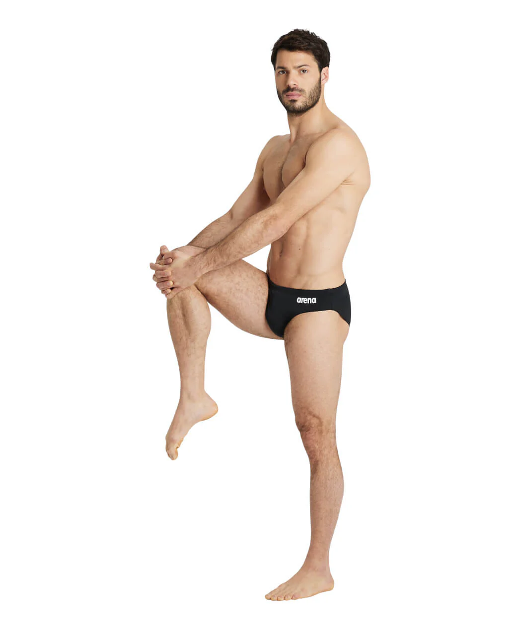 Bañador slip liso arena Performance para hombre Team - Blanco Negro - Imagen 5