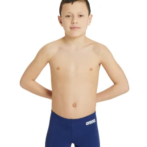 Bañador corto liso arena Performance para niño Team - Marino/Blanco