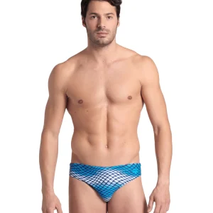Bañador slip arena para hombre Allover - Azul Lago Multi