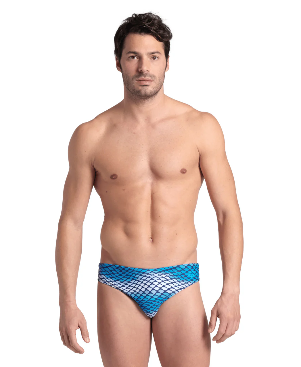 Bañador slip arena para hombre Allover - Azul Lago Multi