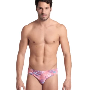 Bañador slip arena para hombre Allover - Calypso Coral