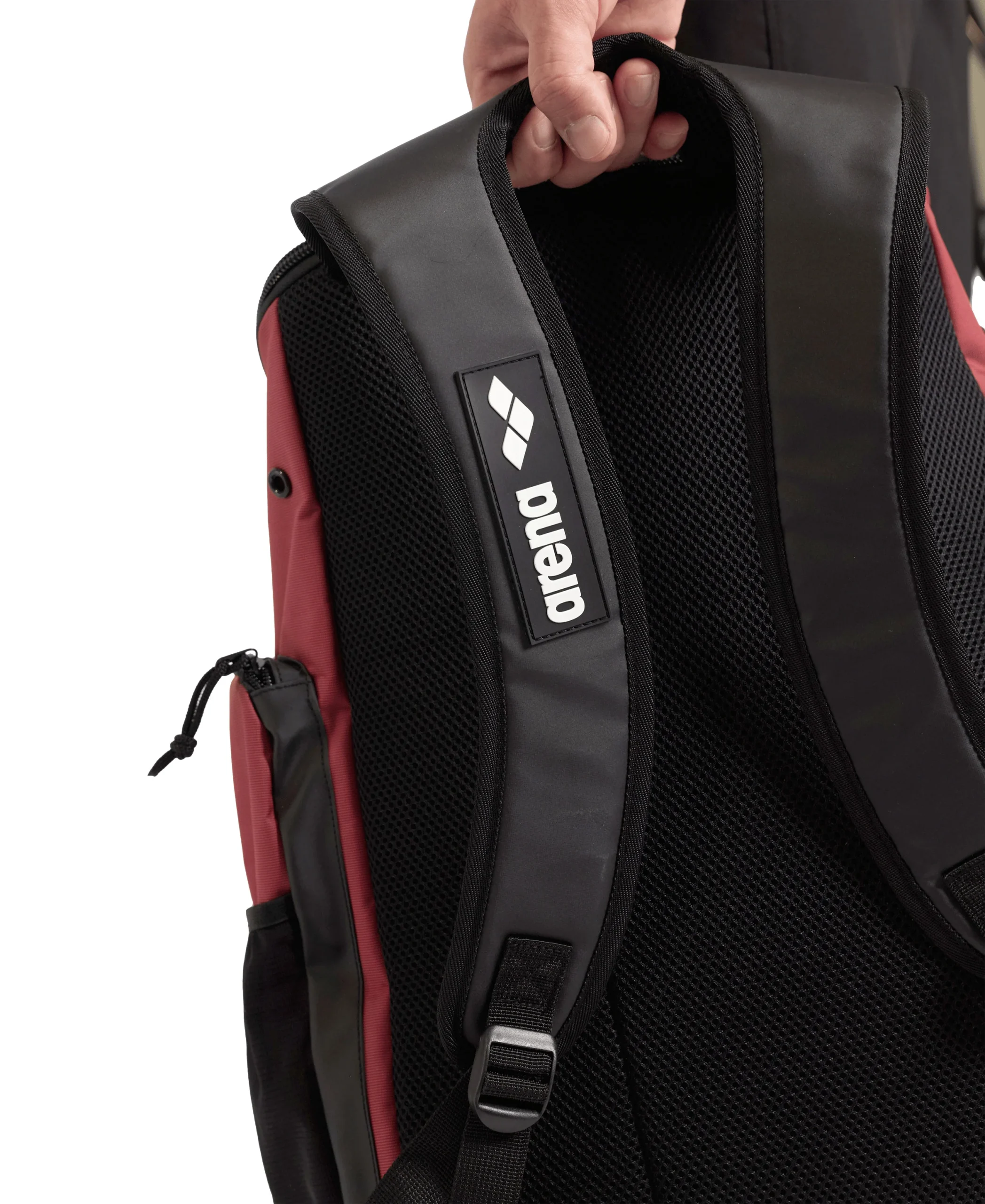 Mochila para nataci贸n arena 45L Spiky III - Carmes铆/Negro - Imagen 5