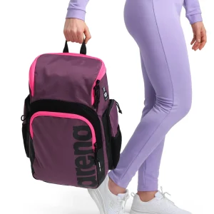 Mochila para natación arena 35L Spiky III - Ciruela/Rosa Neón