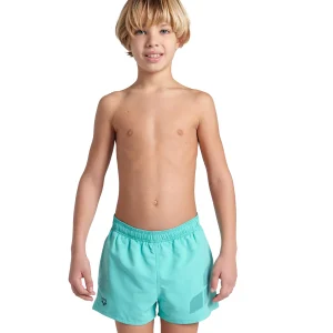 Bañador short arena para niño Logo R - Agua/Azul Marino