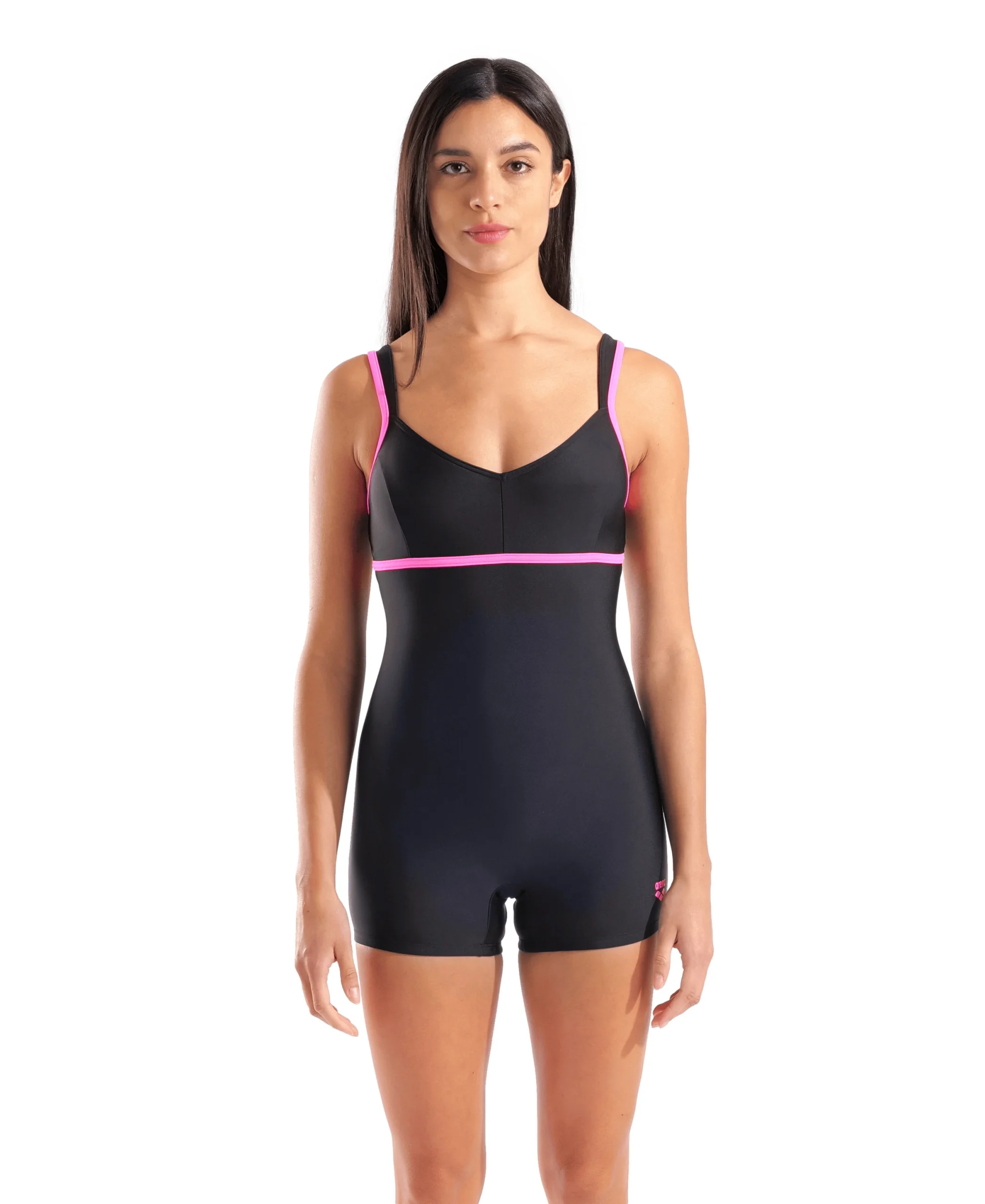 Bañador mono corto arena Feel para mujer Venus R - Negro/Impactante