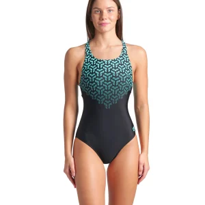 Bañador arena Feel para mujer Kikko V Back  Negro - Agua