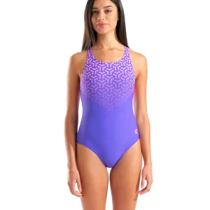 Bañador arena Feel para mujer Kikko V Back - Indaco/Orquídea