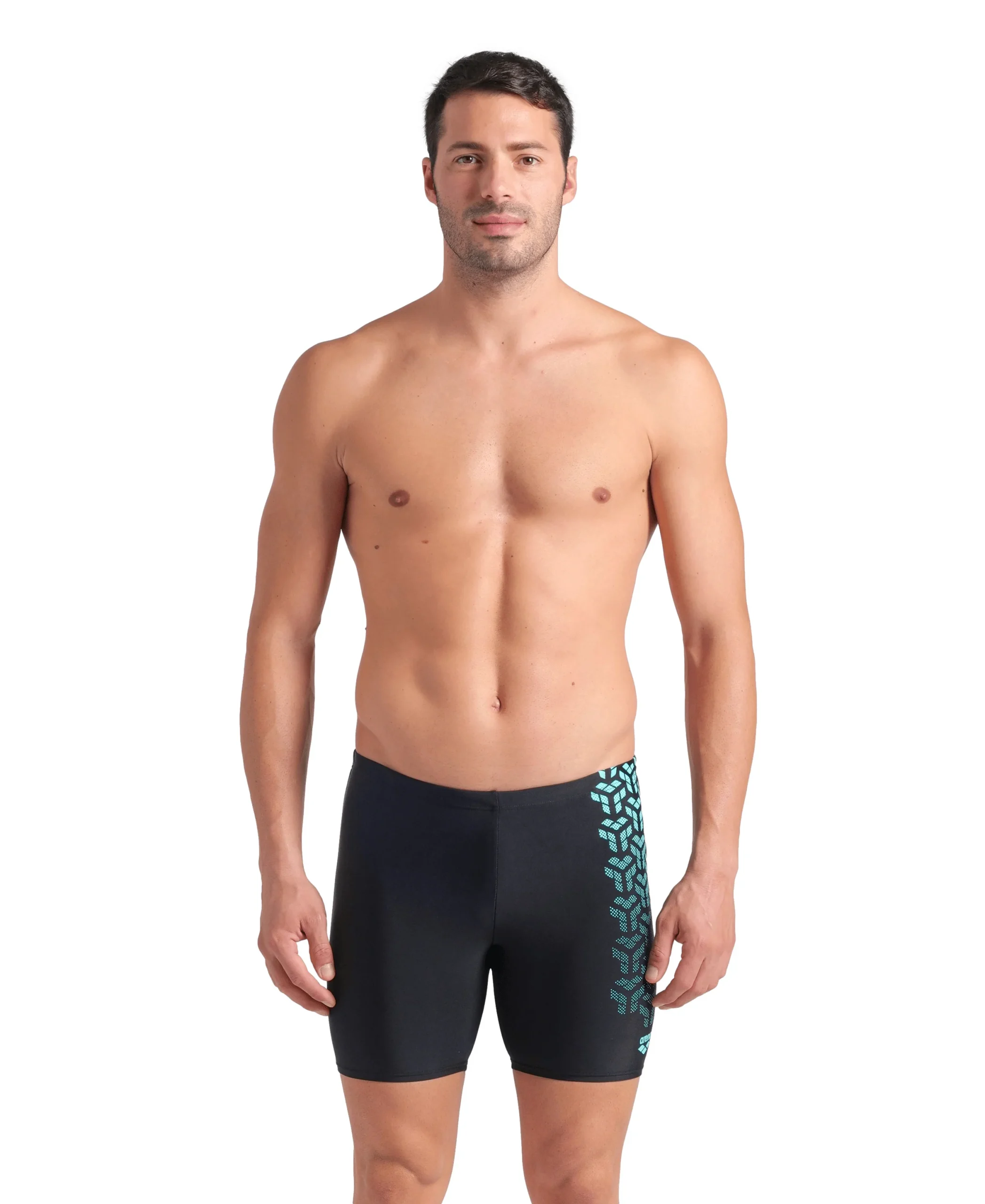 Bañador mid jammer arena Feel para hombre Negro - Agua