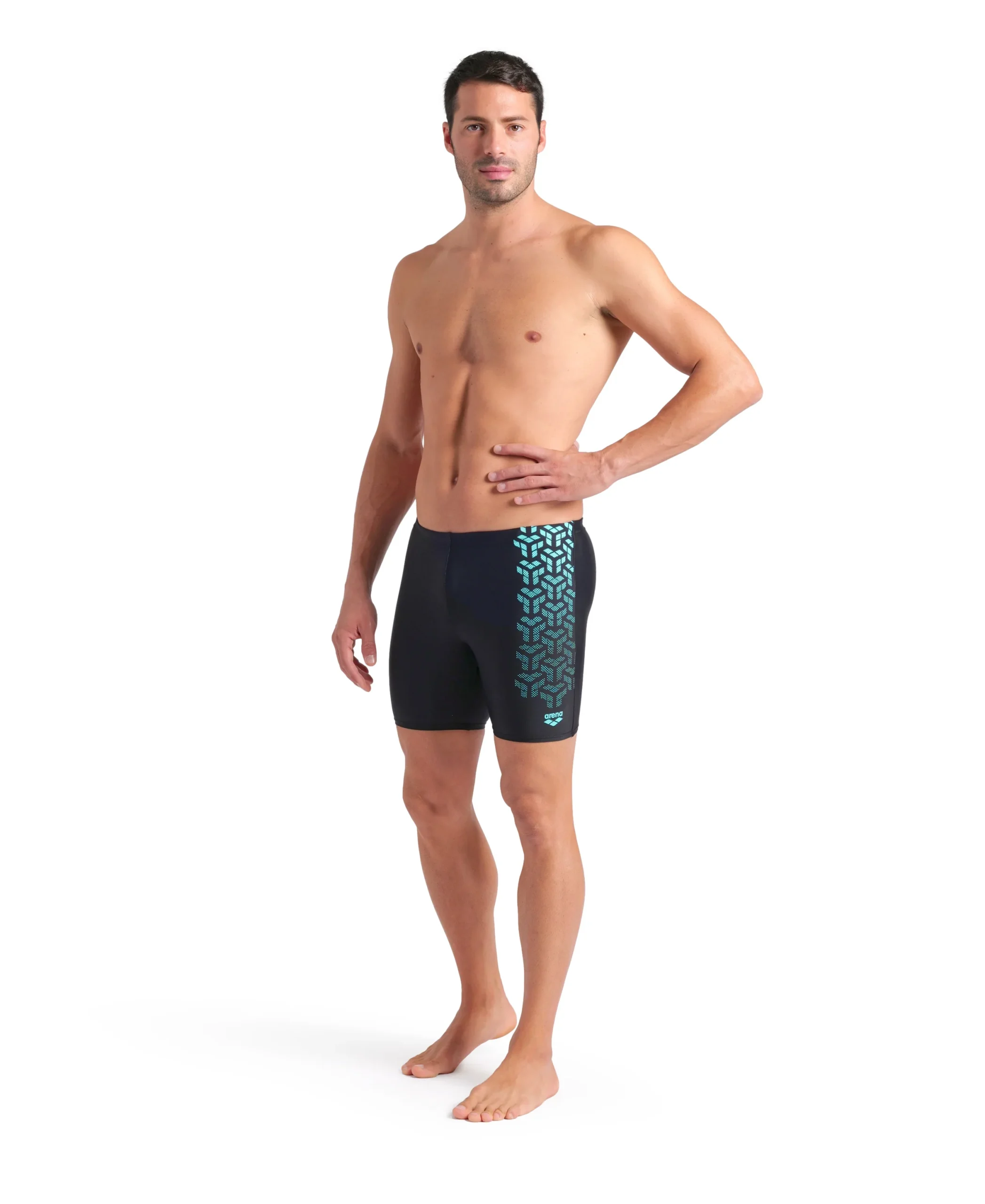Bañador mid jammer arena Feel para hombre Negro - Agua - Imagen 3