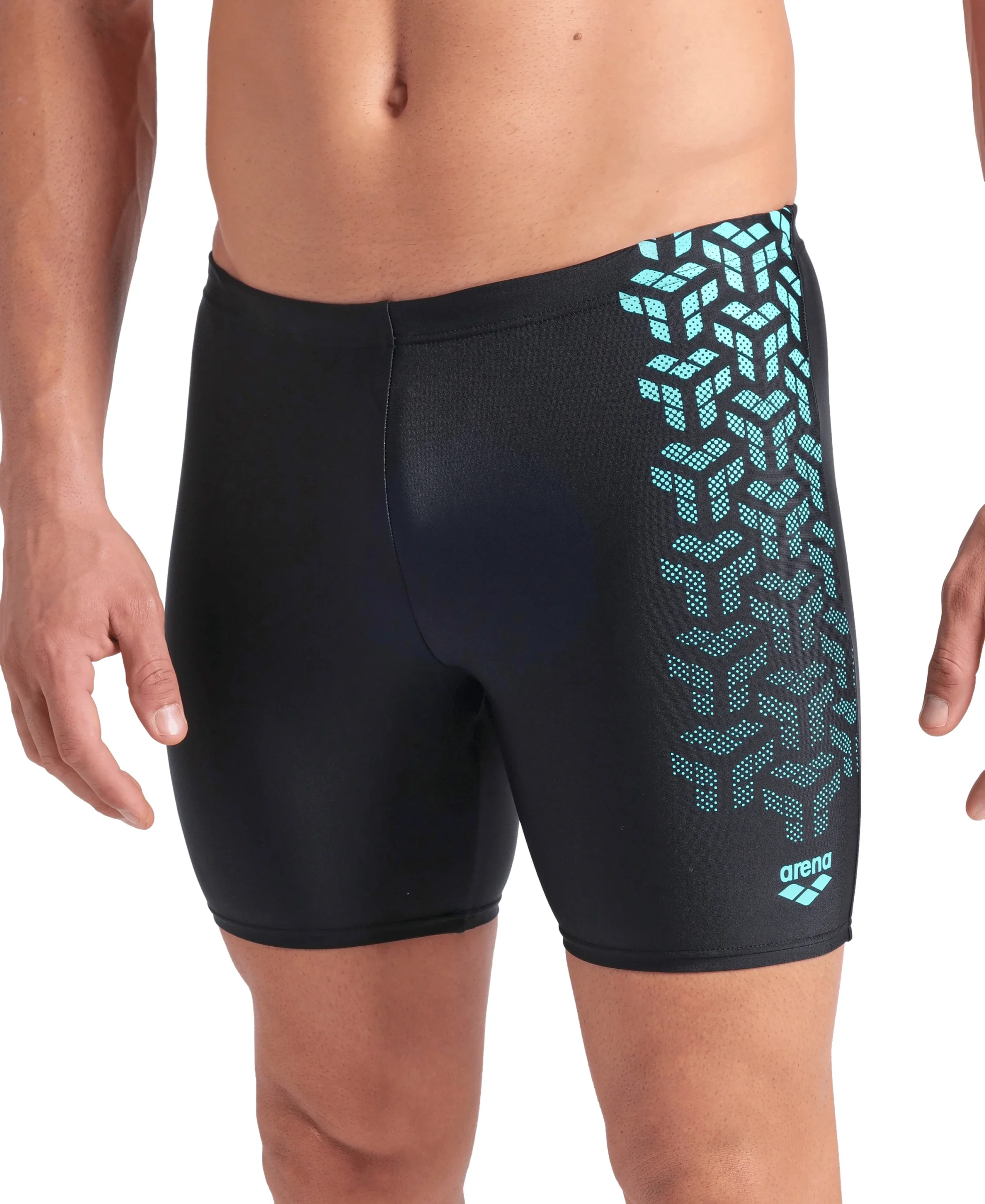 Bañador mid jammer arena Feel para hombre Negro - Agua - Imagen 4