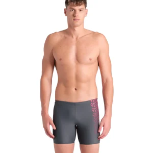 Bañador mid jammer arena Feel para hombre - Asfalto/Rojo