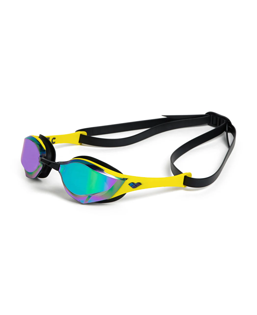 Gafas de nataci贸n de competici贸n arena unisex Cobra Edge Swipe Mirror - Esmeralda/Amarillo