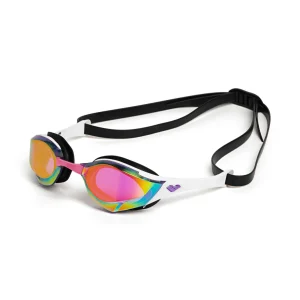 Gafas de natación de competición arena unisex Cobra Edge Swipe Mirror - Violeta/Blanco