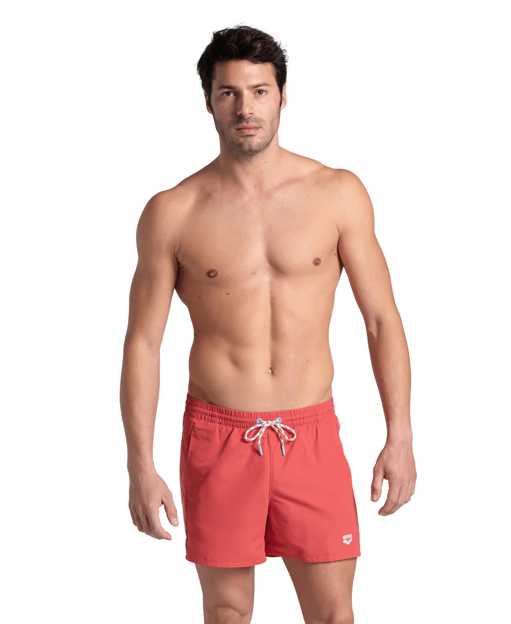 Short de playa arena para hombre Pro_File Logo - Astro Rojo
