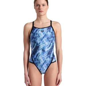 Bañador arena Performance para mujer Pacific Super Fly Back - Negro/Azul
