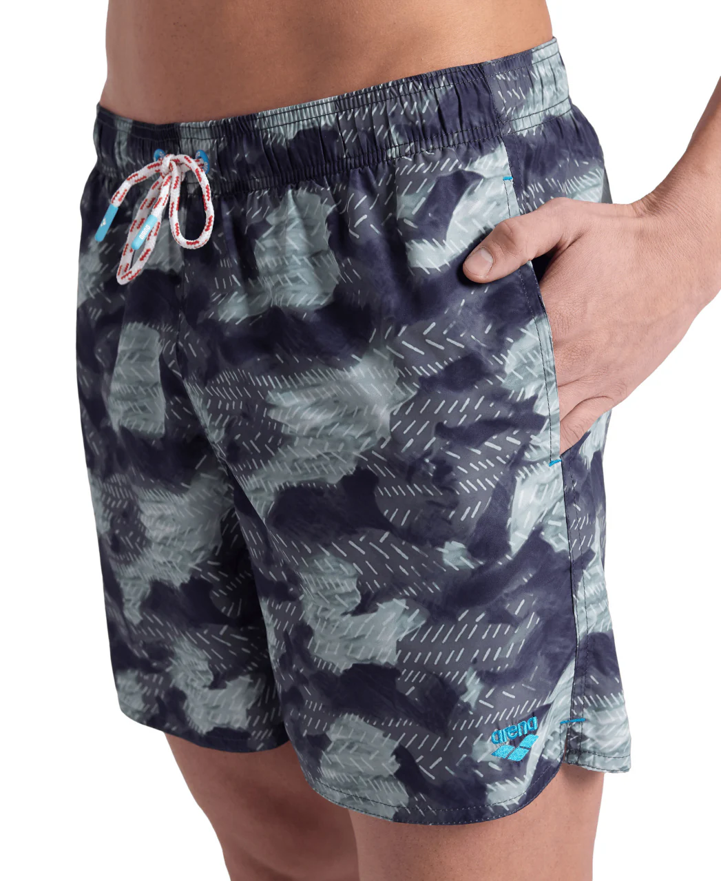 Bóxer de playa arena para hombre Allover - Asfalto/Multi - Imagen 3