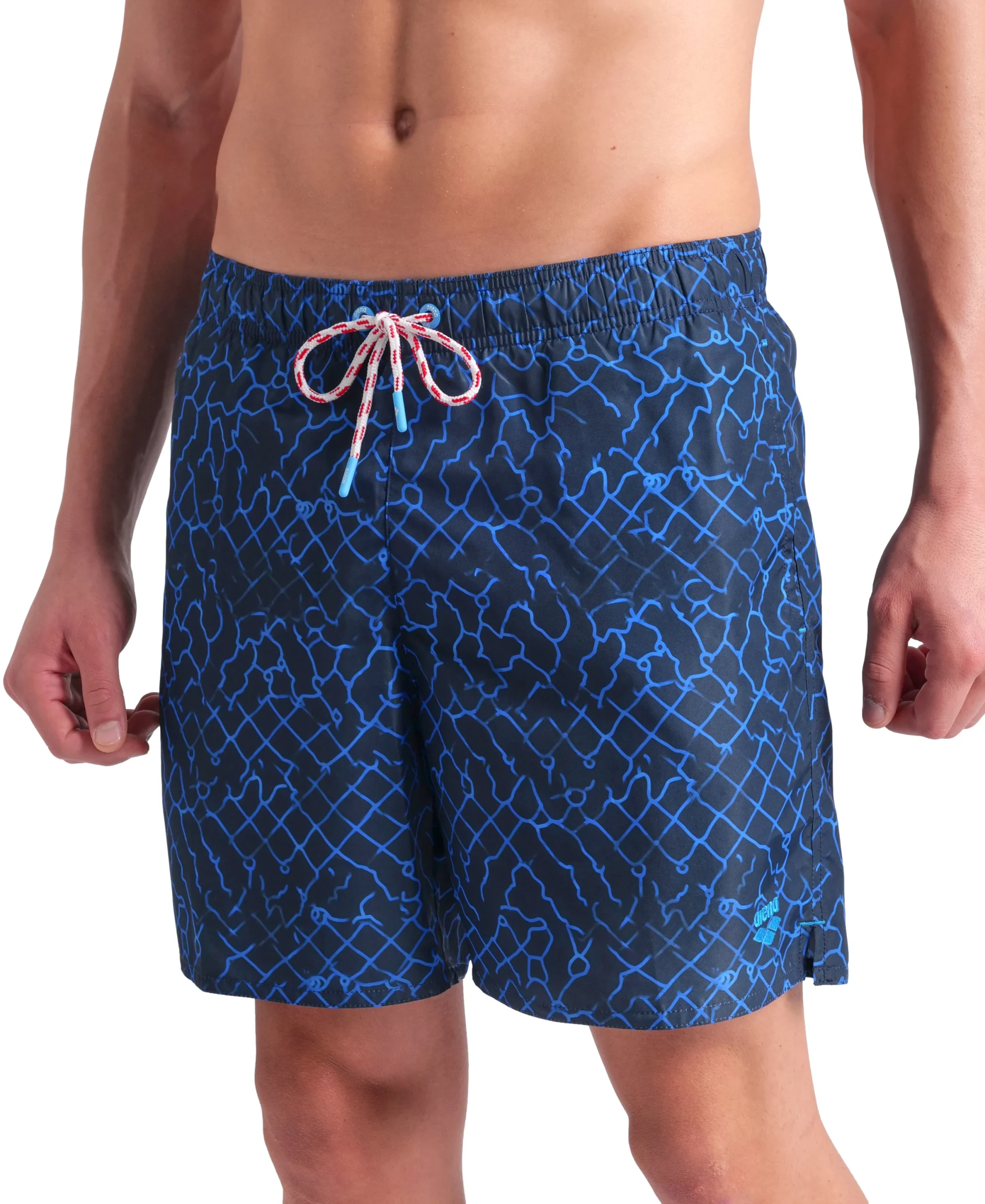 Short de playa bóxer arena para hombre Water Print Allover Marino Multi - Imagen 5
