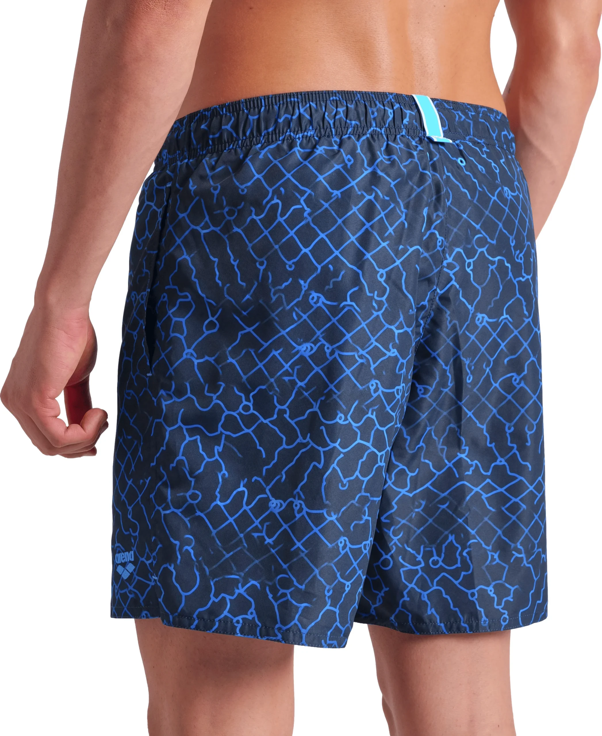 Short de playa bóxer arena para hombre Water Print Allover Marino Multi - Imagen 4