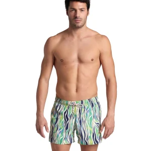 Bañador short arena para hombre Allover - Verde Cuarzo