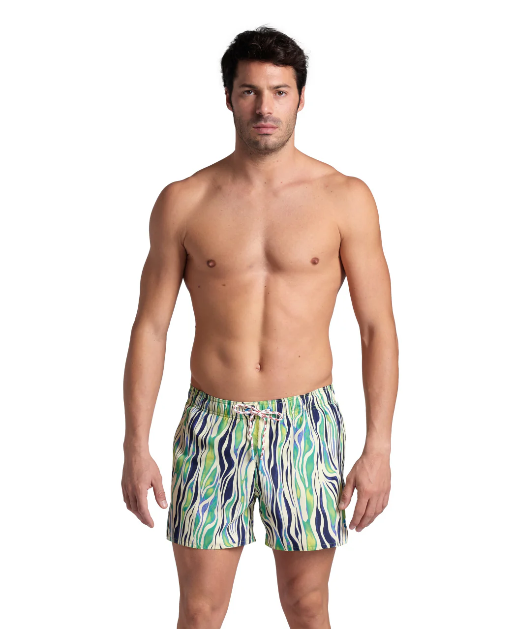 Bañador short arena para hombre Allover - Verde Cuarzo