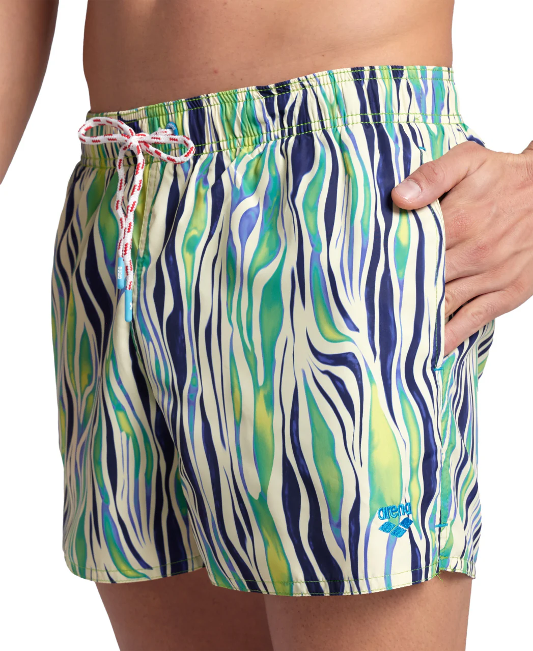 Bañador short arena para hombre Allover - Verde Cuarzo - Imagen 3