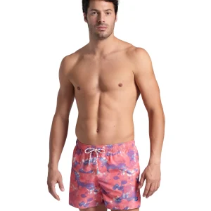 Bañador short arena para hombre Allover - Calypso Coral