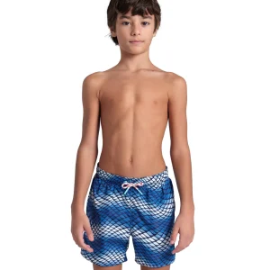 Bóxer de playa para niño arena Allover R - Azul Lago/Multi