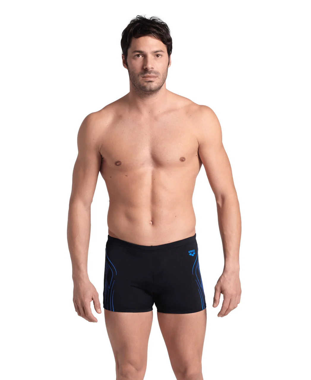 Bañador short arena Performance para hombre Reflecting - Negro