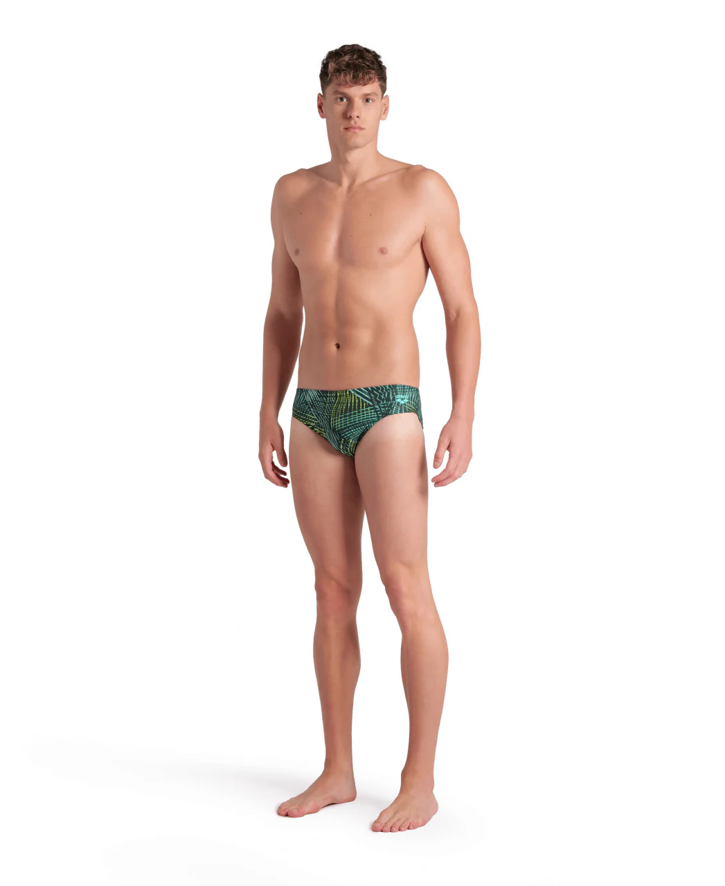 Bañador slip arena Performance para hombre Energy - Verde Multi - Imagen 5