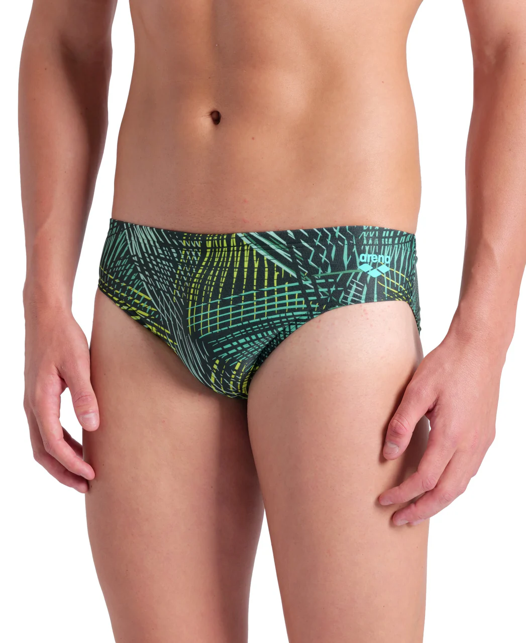 Bañador slip arena Performance para hombre Energy - Verde Multi - Imagen 3