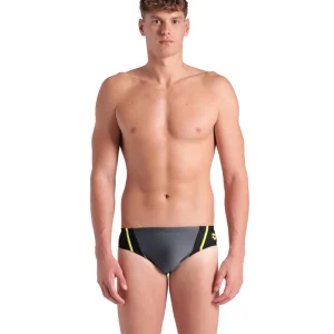 Bañador slip arena Feel para hombre Multi Panels - Negro/Asfalto