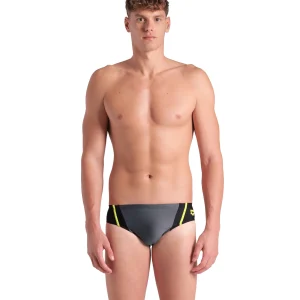 Bañador slip arena Feel para hombre Multi Panels - Negro/Asfalto