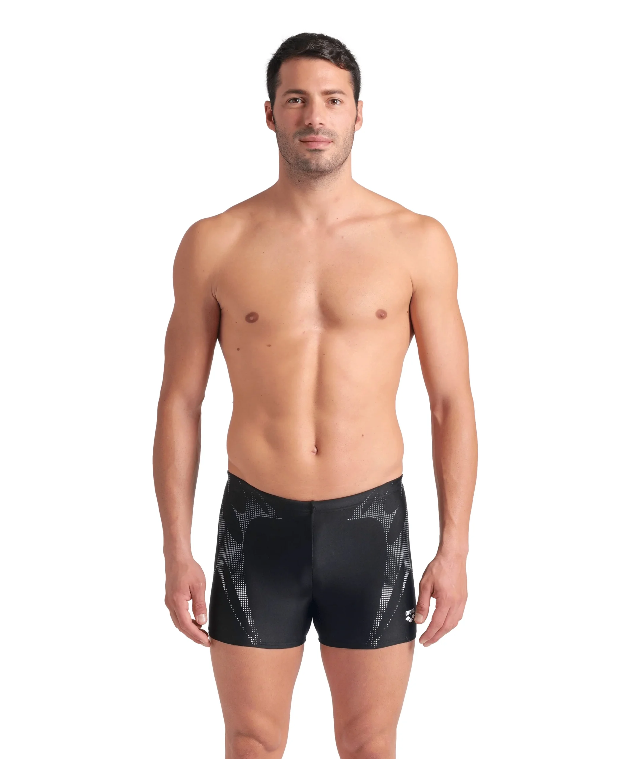 Bañador short arena Feel para hombre Spider Web Negro - Blanco