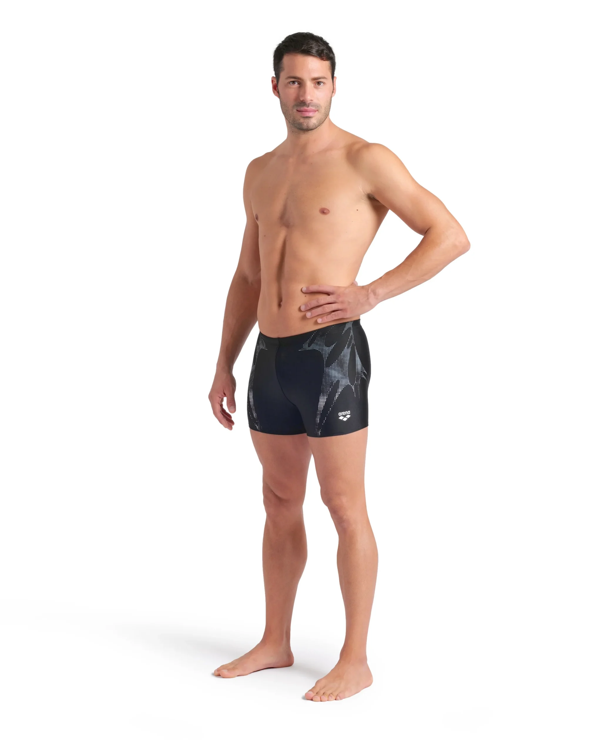 Bañador short arena Feel para hombre Spider Web Negro - Blanco - Imagen 3