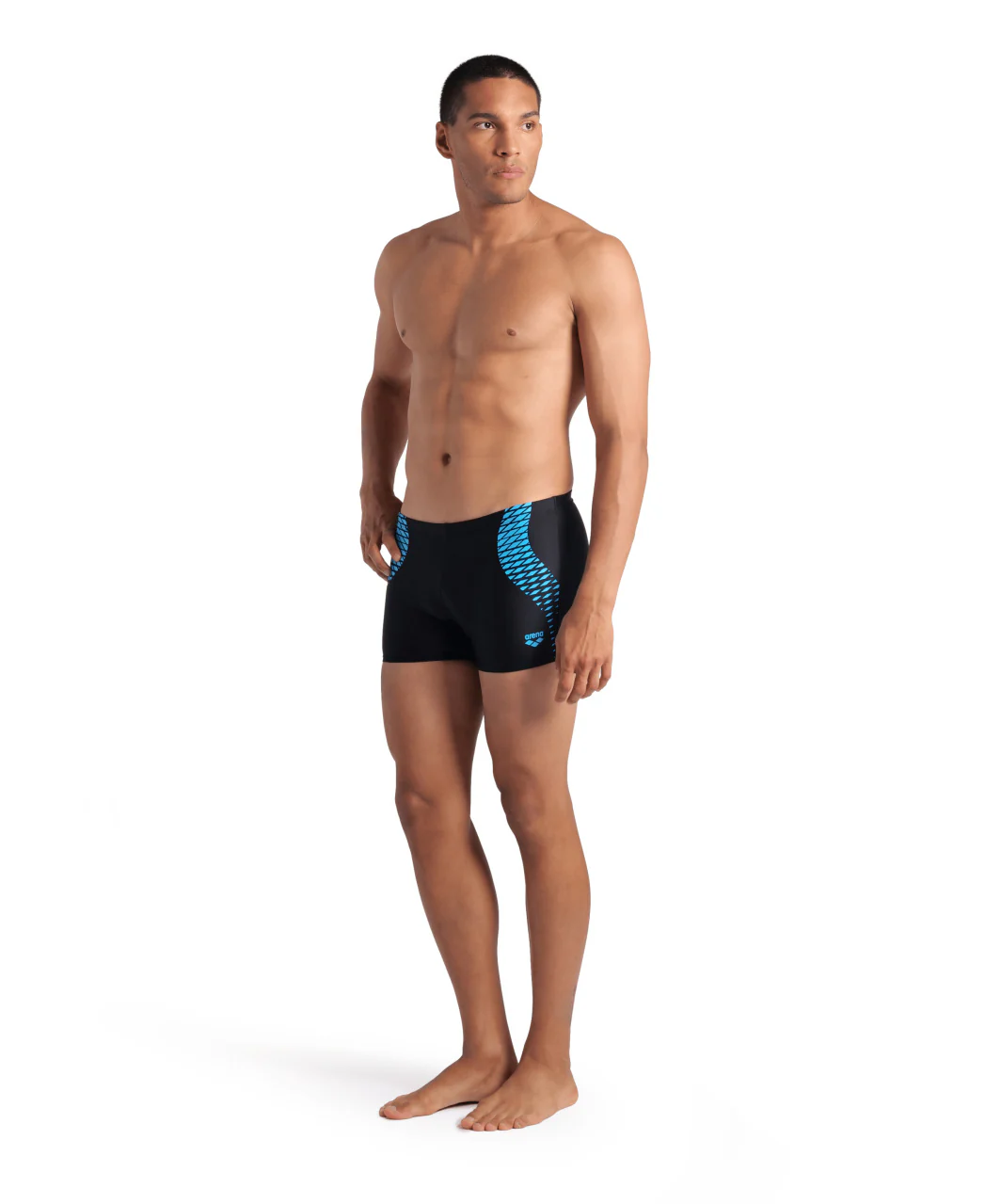 Bañador short arena Feel para hombre Openings - Negro/Turquesa - Imagen 5