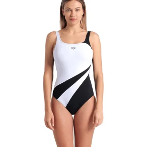 Bañador Shapewear arena para mujer Liliana copa B  - Blanco Negro