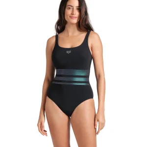 Bañador Shapewear arena para mujer Rosa Negro - Negro