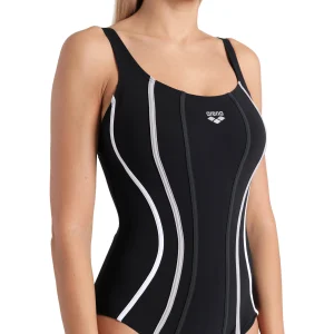 Bañador Shapewear arena para mujer Sofia copa B  - Negro/Negro