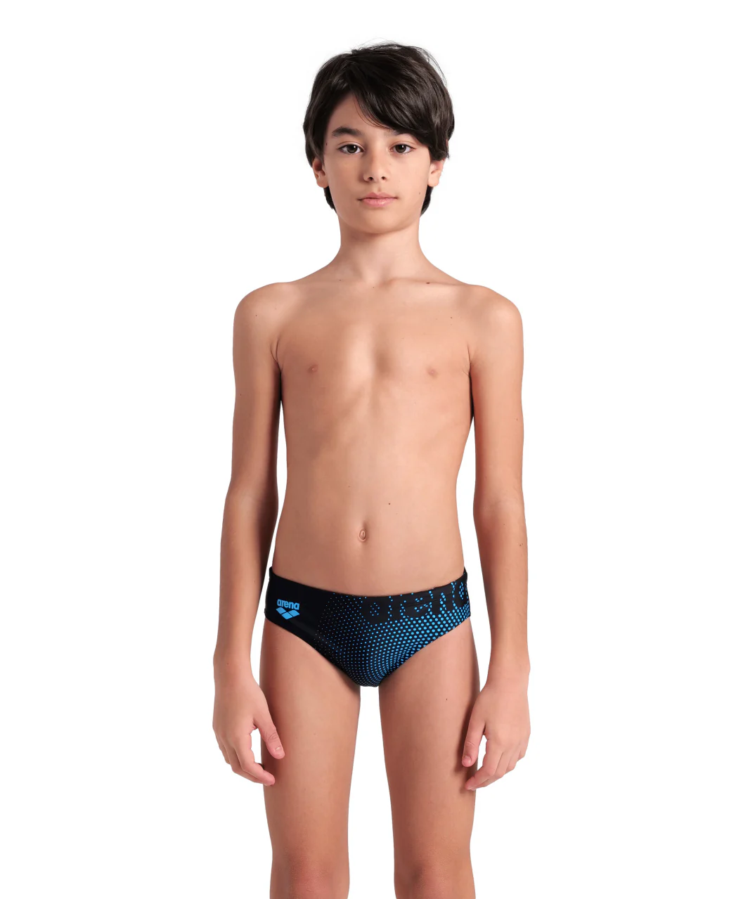 Bañador slip arena Feel para niño Dim Light - Negro