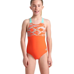 Bañador arena Feel para niña Pastime V Back - Coral Calypso