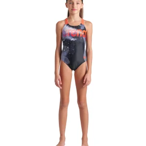 Bañador arena Feel para niña Light Tricks Swim Pro Back Negro - Calipso
