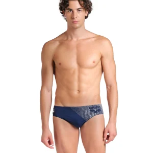 Bañador slip arena Performance para hombre Foggy Dots Marino - Blanco