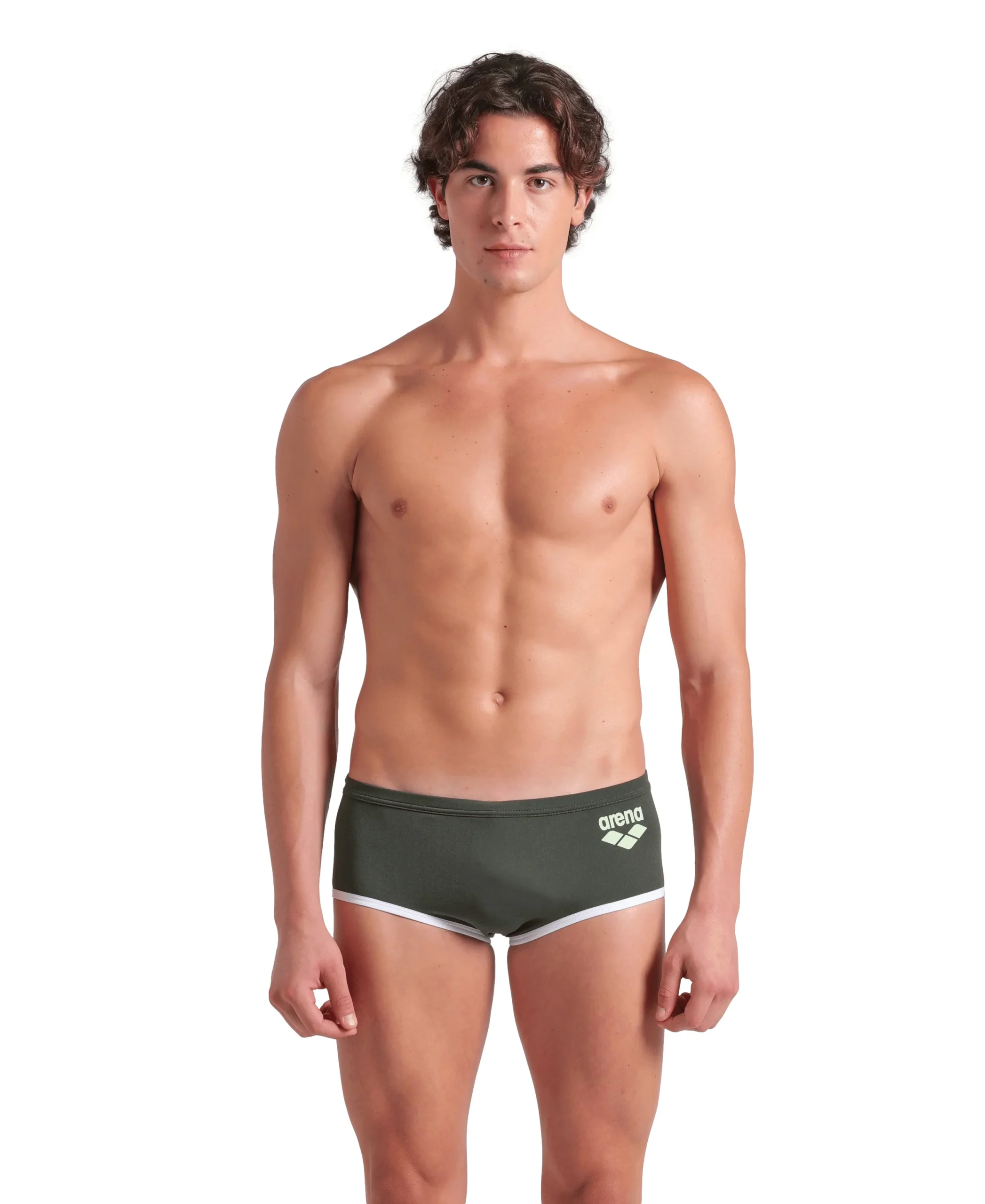 Bañador short de tiro bajo para hombre arena One Big Logo Sabio Oscuro